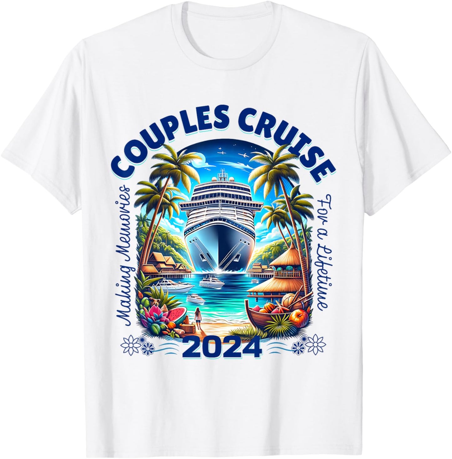 Making Memories For A Lifetime Matching Couples Cruise 2024 T-Shirt - T-Shirt | White