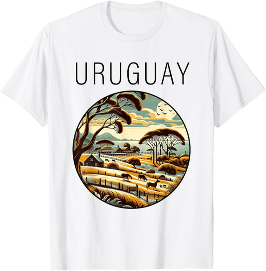 Uruguay scenery Art Deco T-Shirt - T-Shirt | White