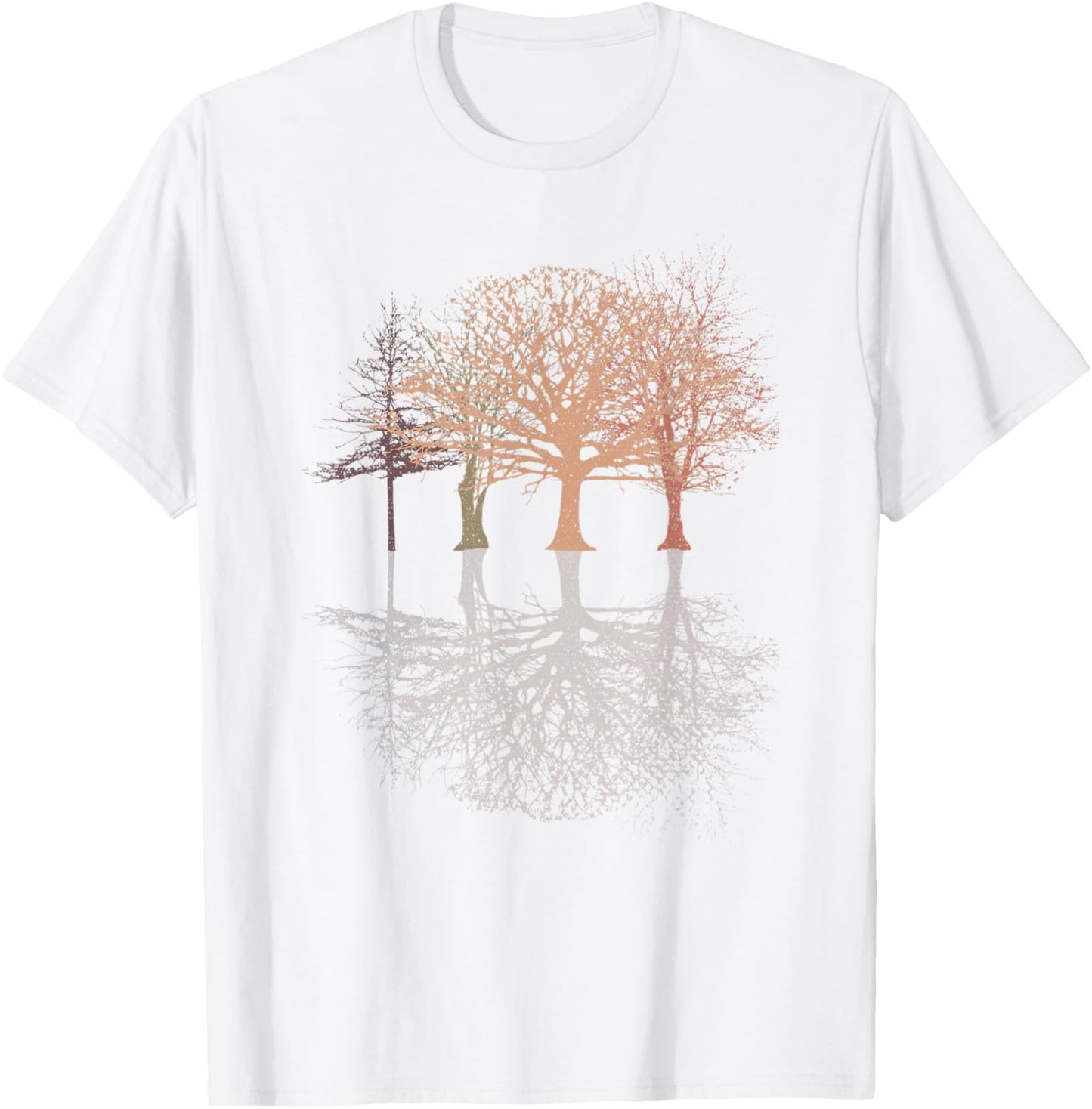 Wild Nature Wildlife Trees Reflection Outdoor Forest T-Shirt - T-Shirt | White