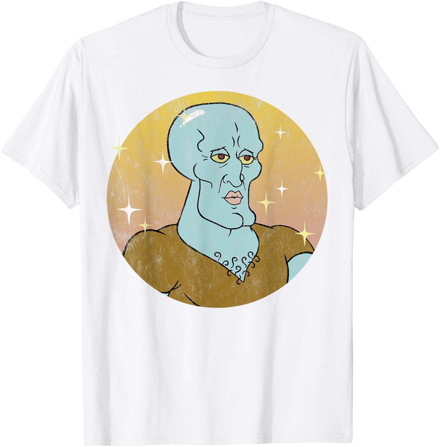 Spongebob Squarepants Handsome Squidward Portrait Small T-Shirt - T-Shirt | White