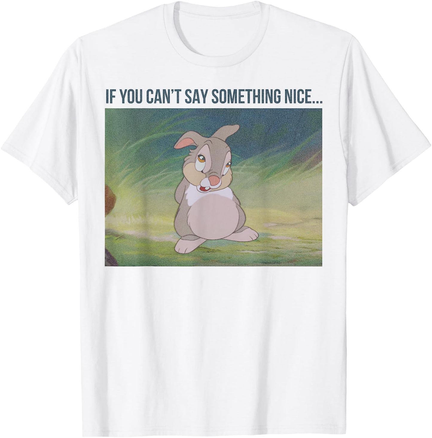 Disney Bambi Thumper If You Can't Say Something Nice T-Shirt - T-Shirt | White