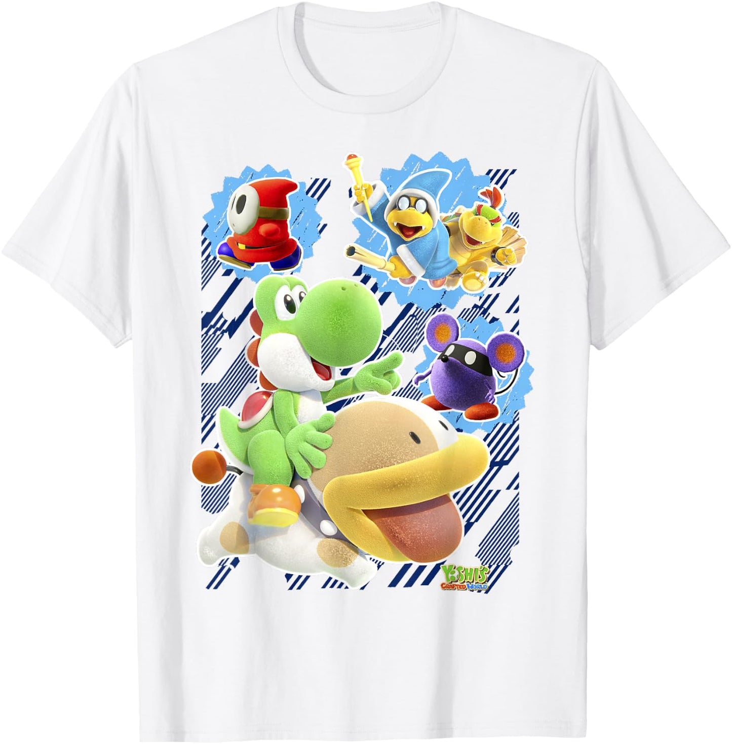 Yoshi's Crafted World Group Shot Poster Graphic T-Shirt - T-Shirt | White