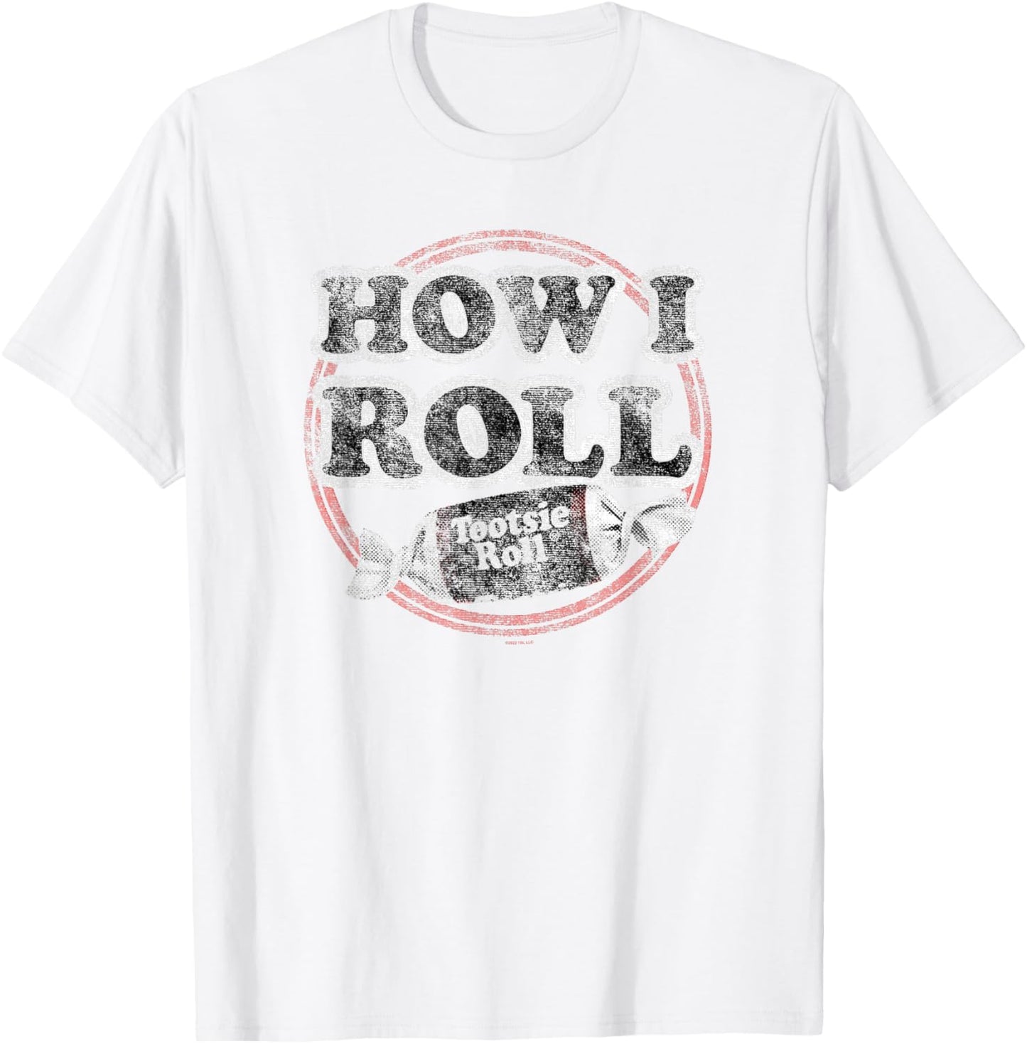 Tootsie Roll Faded How I Roll Text Logo T-Shirt - T-Shirt | White