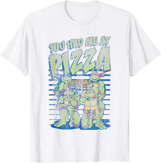 Teenage Mutant Ninja Turtles You Had Me At Pizza Distressed T-Shirt - T-Shirt | White
