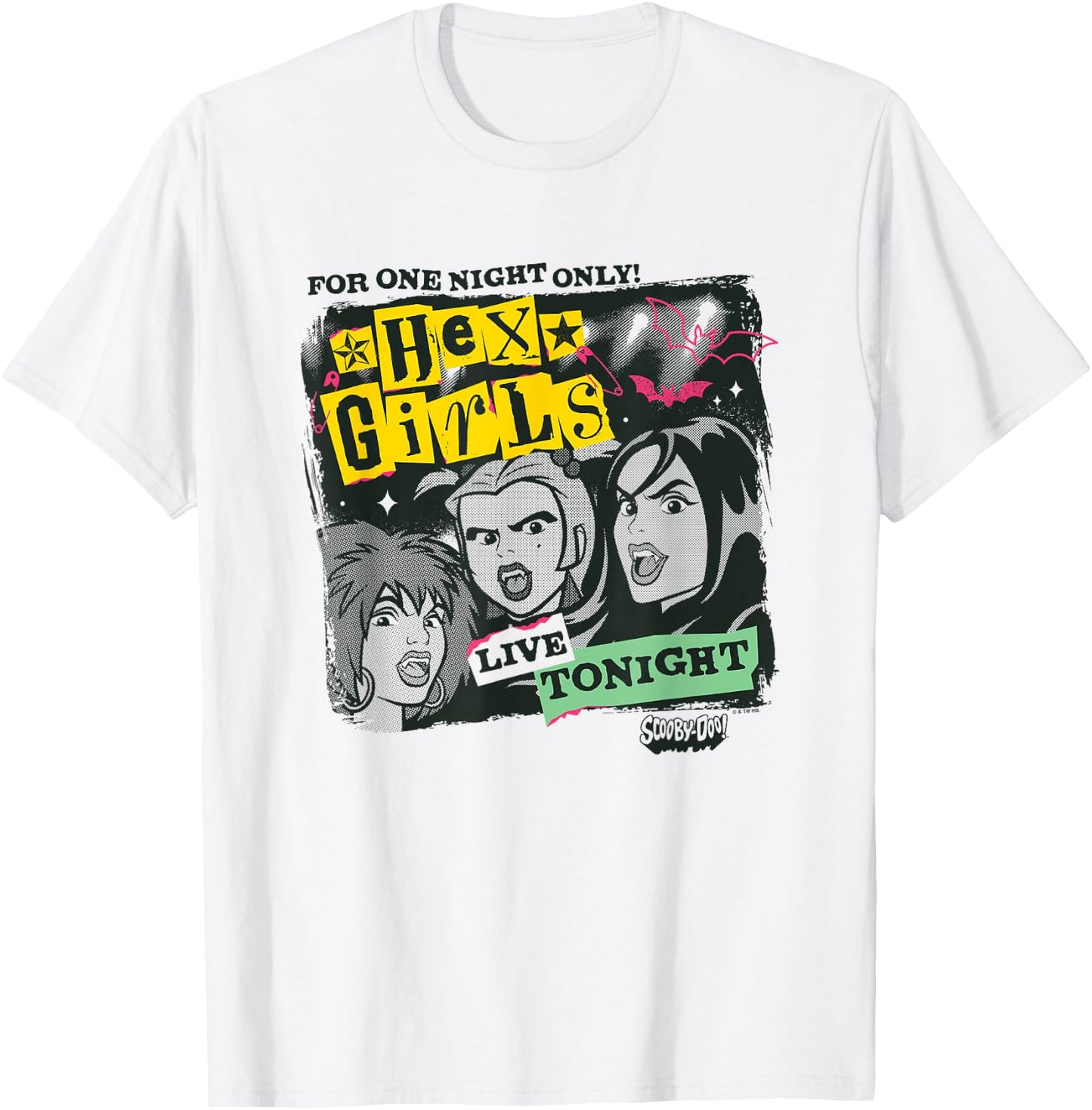 Scooby-Doo Hex Girls For One Night Only! Live Tonight Logo T-Shirt - T-Shirt | White