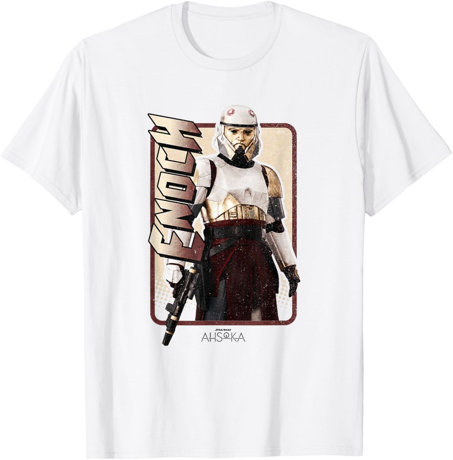 Star Wars: Ahsoka Captain Enoch Retro Big Chest Portrait T-Shirt - T-Shirt | White