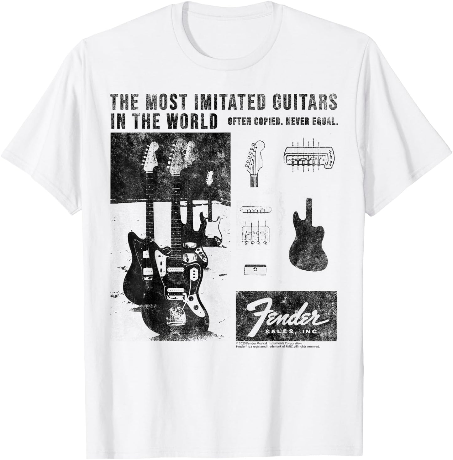 Fender The Most Imitated Guitars In The World T-Shirt - T-Shirt | White