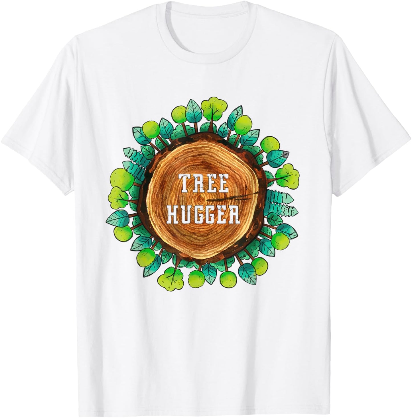 Vintage Retro Environmental Nature Lover Tree Hugger T-Shirt - T-Shirt | White
