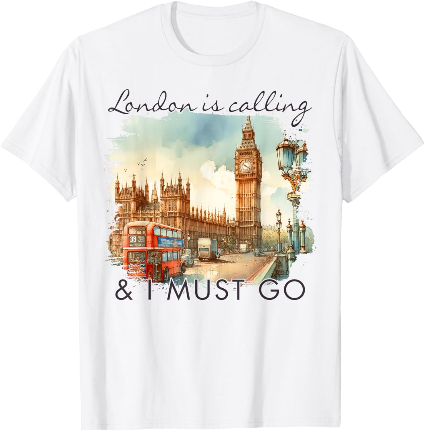 London England Travel Big Ben London Is Calling & I Must Go T-Shirt - T-Shirt | White