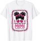 Messy Bun I Wear Pink For My Mimi Breast Cancer Awareness T-Shirt - T-Shirt | White