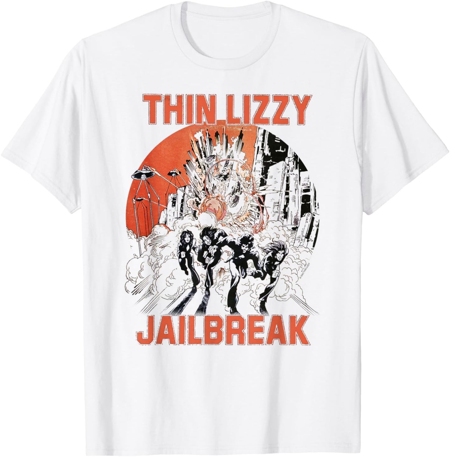Thin Lizzy – Jail Break On Yellow T-Shirt - T-Shirt | White