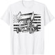 Sprint Car Racing USA Flag T-Shirt - T-Shirt | White
