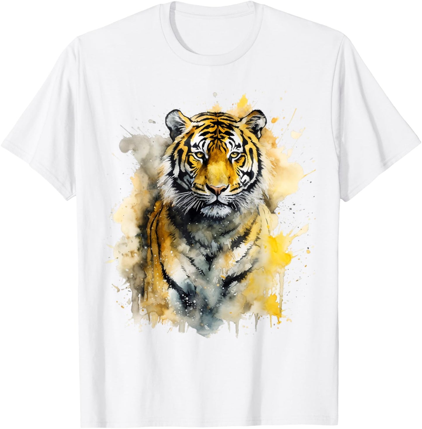 Tiger Artwork - Zoo Animal Tiger T-Shirt - T-Shirt | White