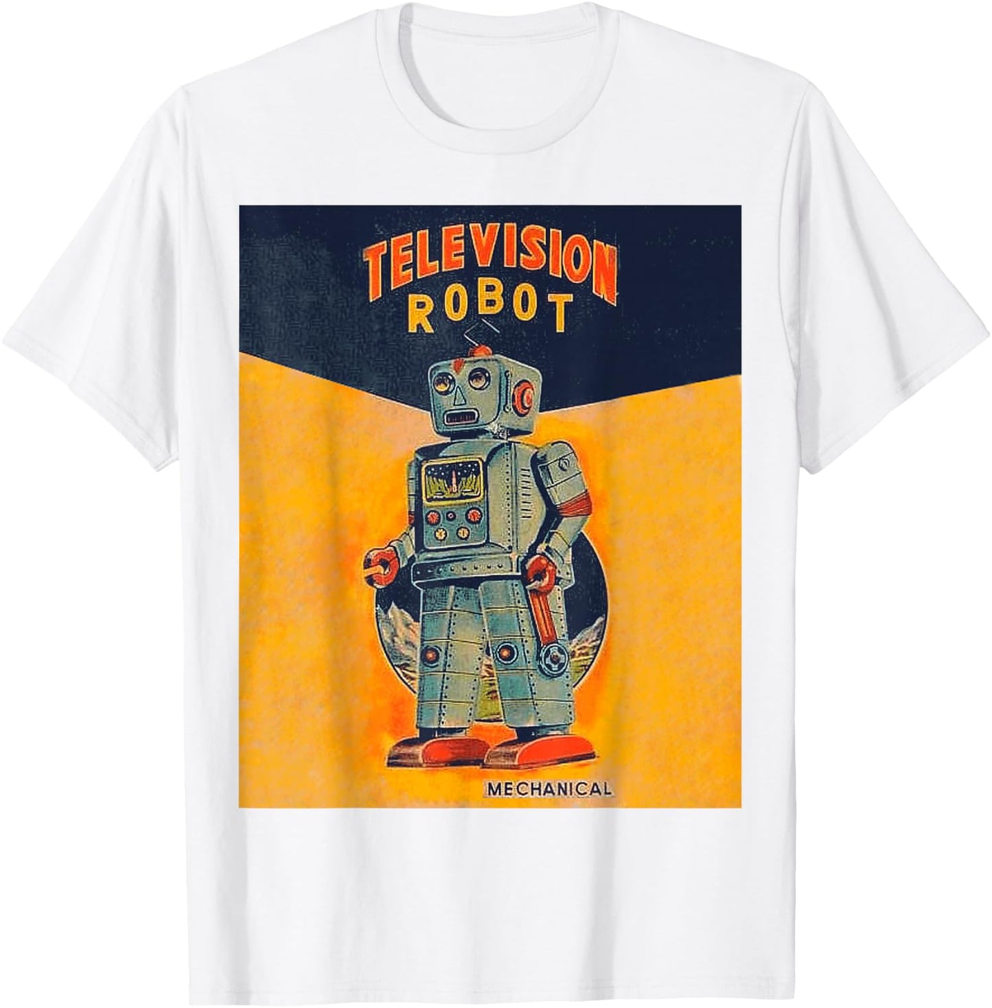 Vintage Graphics American Toy Television Robot Old Retro T-Shirt - T-Shirt | White