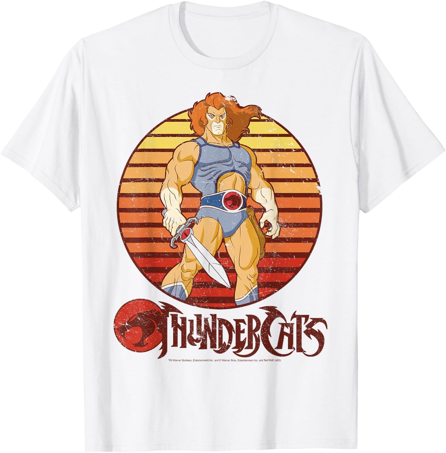 Thundercats Lion-O Retro Sunset T-Shirt - T-Shirt | White