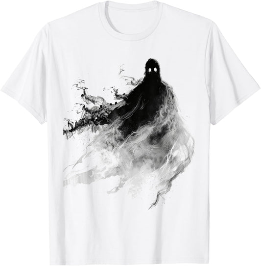 Ghost Spirit Halloween Spooky Art Ghost T-Shirt - T-Shirt | White