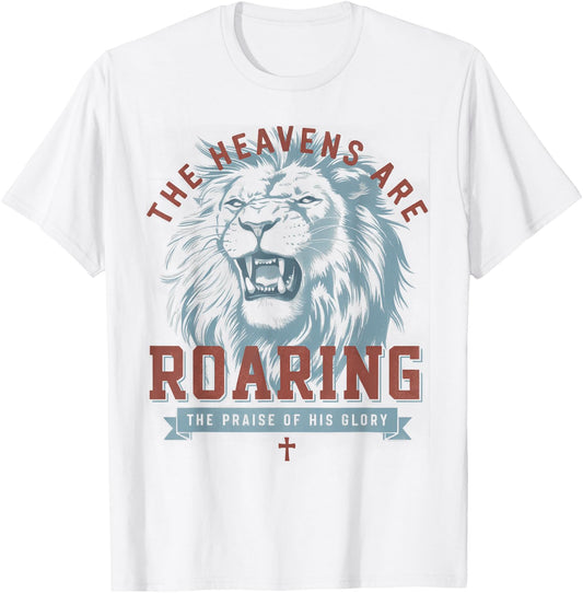 Boho Christian The Heavens Are Roaring Bible Verse Faith T-Shirt - T-Shirt | White