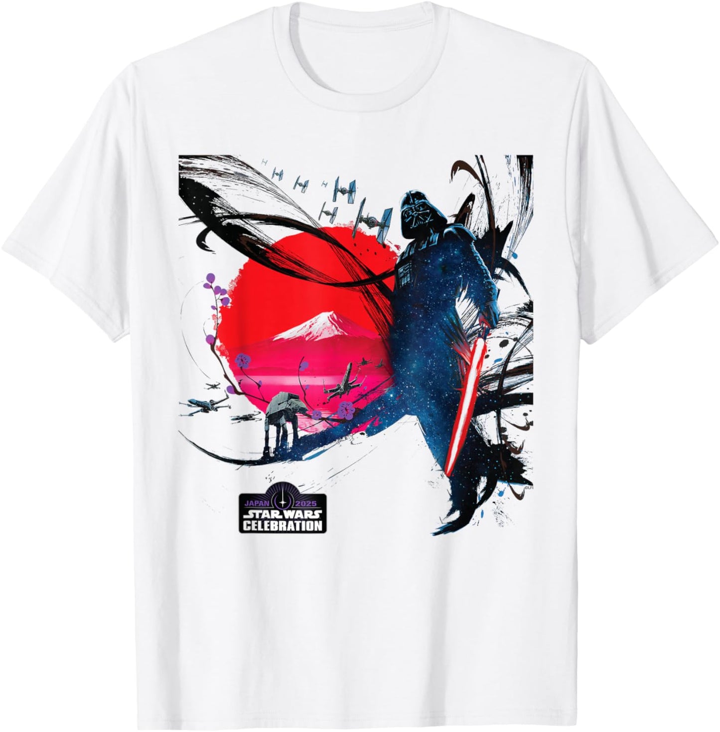Star Wars Celebration Japan 2025 Key Art Darth Vader & Logo T-Shirt - T-Shirt | White