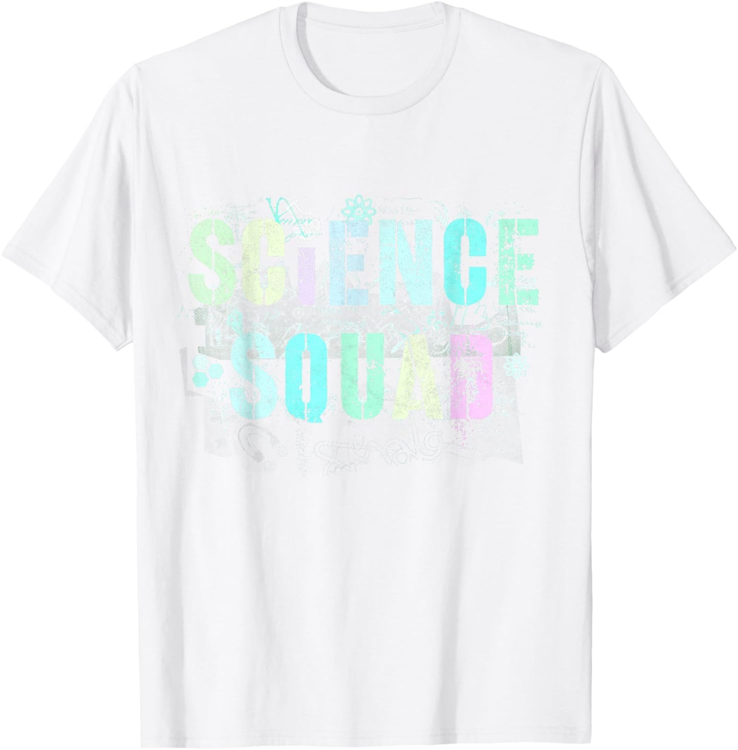 Vintage SCIENCE SQUAD Technology Teacher Team STEM Chemistry T-Shirt - T-Shirt | White