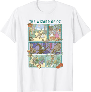 The Wizard of Oz Illustrated Storytime Panels T-Shirt - T-Shirt | White