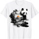 Panda Landscape Sun Animal Print Art Panda T-Shirt - T-Shirt | White