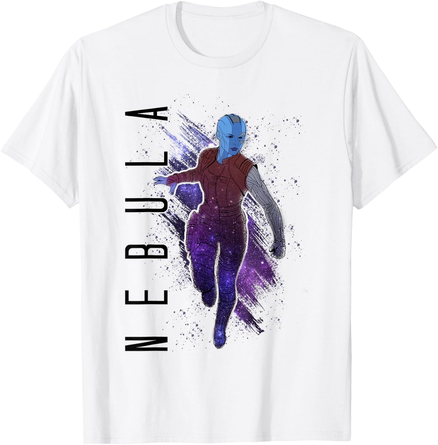 Marvel Avengers Endgame Nebula Galaxy Painted T-Shirt - T-Shirt | White