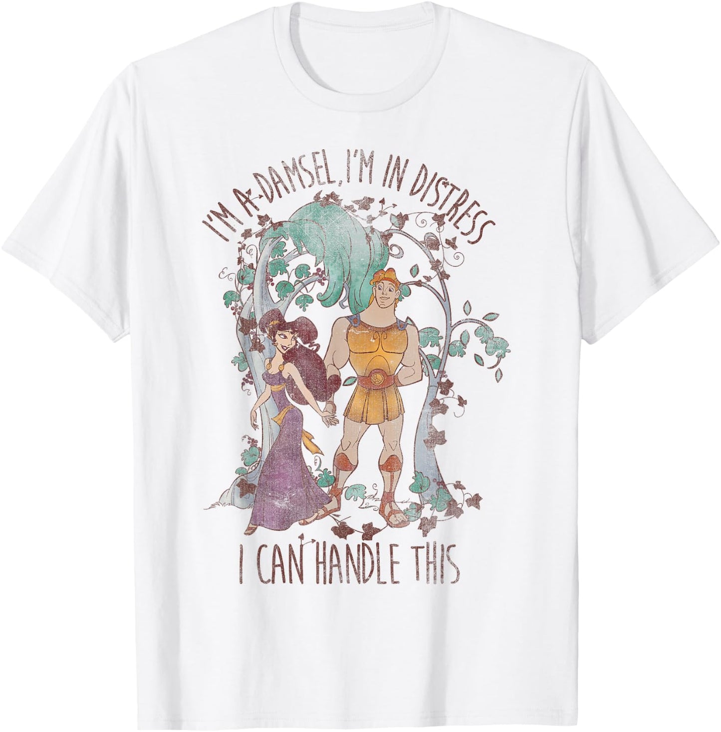 Disney Hercules Meg I'm in Distress I Can Handle This T-Shirt - T-Shirt | White
