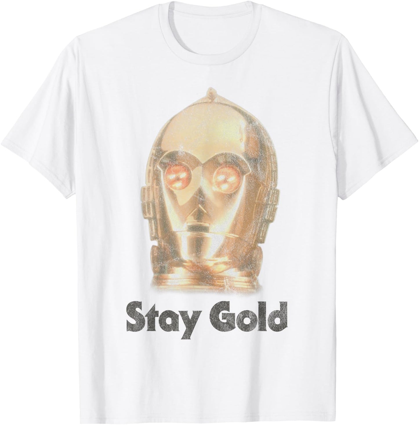 Star Wars The Rise of Skywalker C-3PO Stay Gold T-Shirt - T-Shirt | White