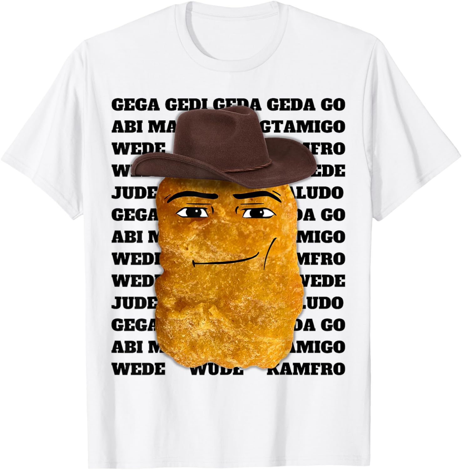 Cowboy Chicken Nugget T-Shirt - T-Shirt | White