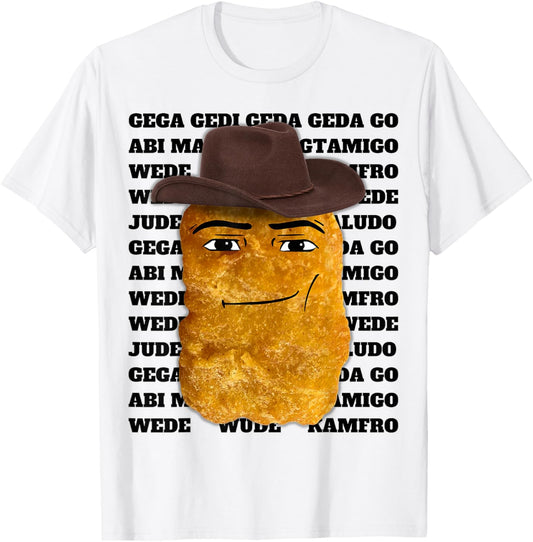 Cowboy Chicken Nugget T-Shirt - T-Shirt | White