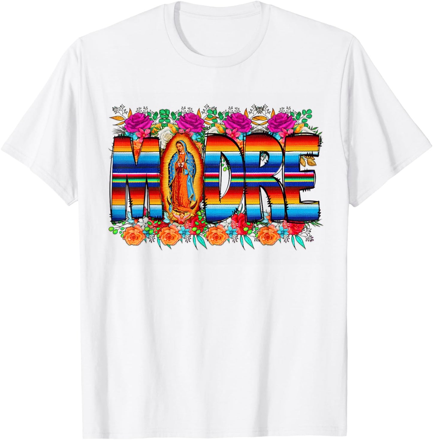 Virgen De Guadalupe Virgin Mary Men Madre T-Shirt - T-Shirt | White