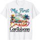 My First Cruise Caribbean 2026 First Time Cruise Vacation T-Shirt - T-Shirt | White
