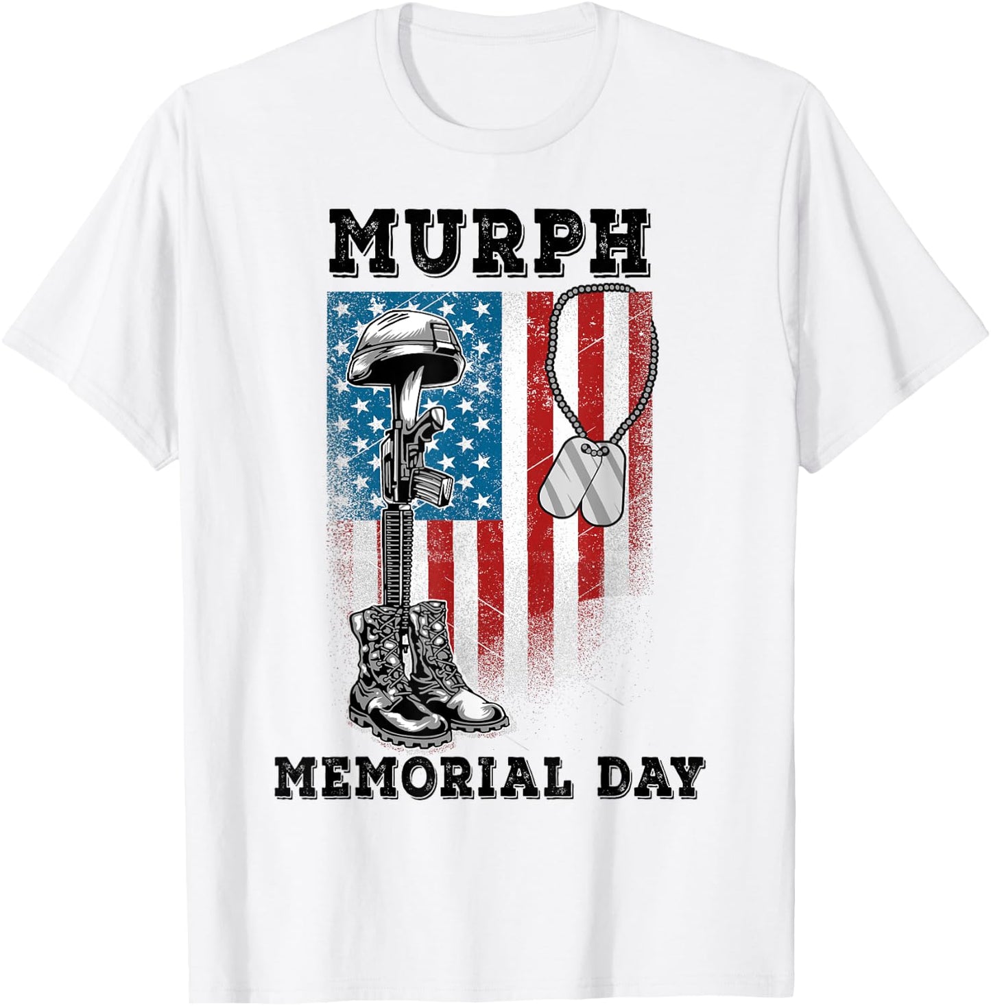 Murph 2021 Workout Challenge American Memorial Day Murph T-Shirt - T-Shirt | White