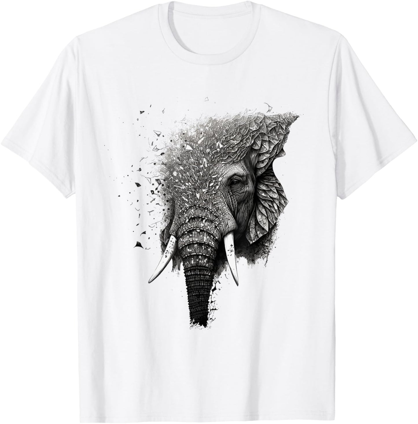 Elephant Drawing Animal Elephant T-Shirt - T-Shirt | White