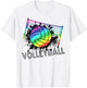 Volleyball Tie Dye Blue Purple Teenage Girls Perfect T-Shirt - T-Shirt | White