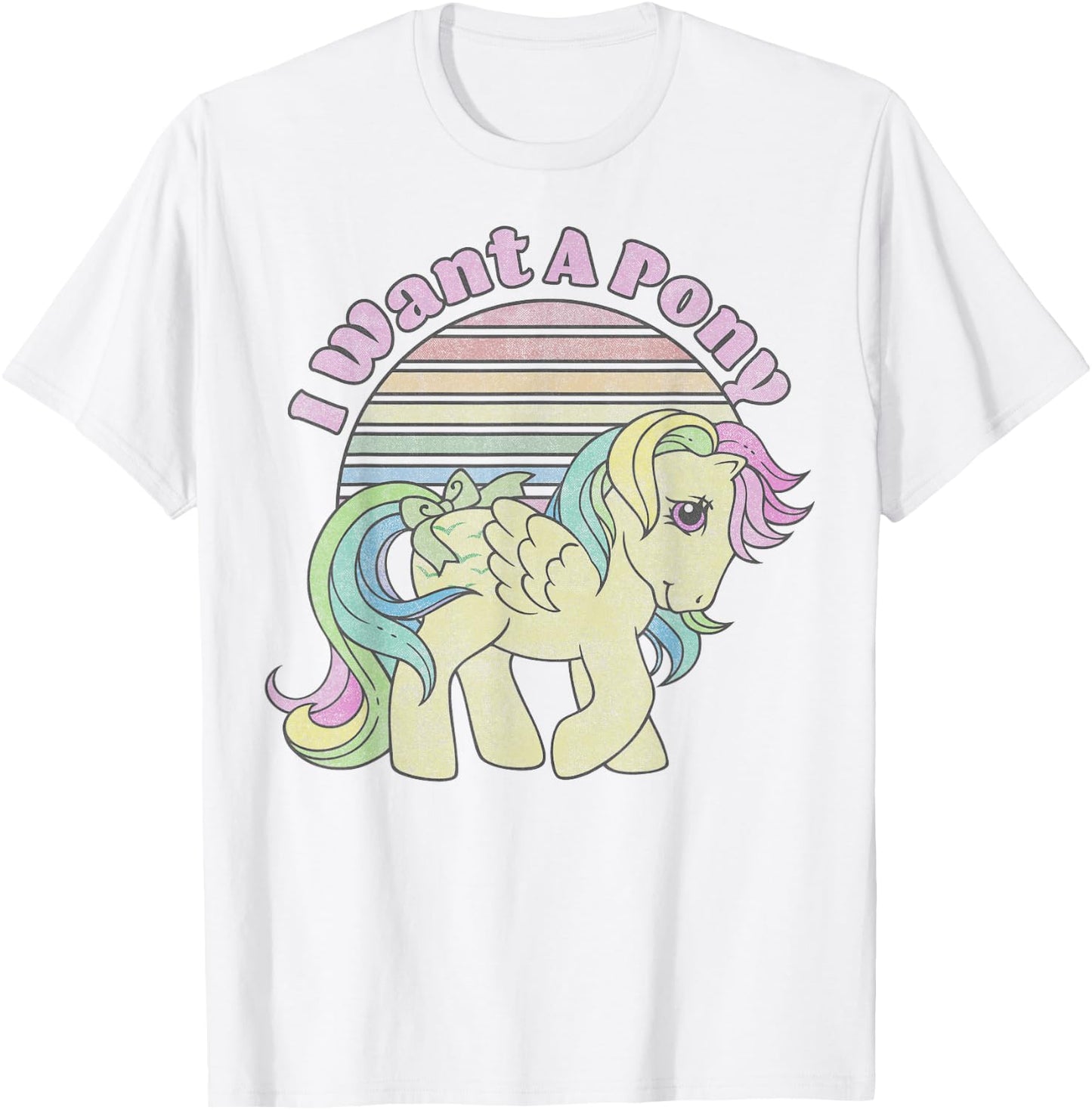 My Little Pony Skydancer I Want a Pony Vintage Stripes Small T-Shirt - T-Shirt | White