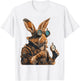 Steampunk Rabbit Fantasy Art Design T-Shirt - T-Shirt | White