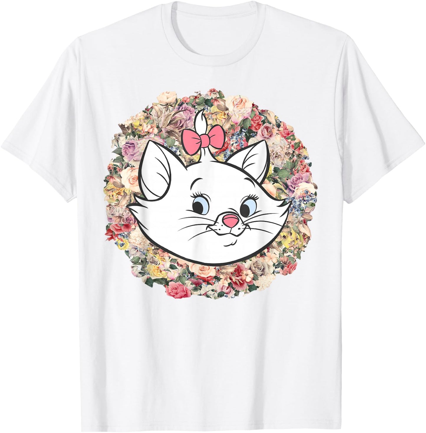Disney The Aristocats Marie Floral Portrait T-Shirt - T-Shirt | White