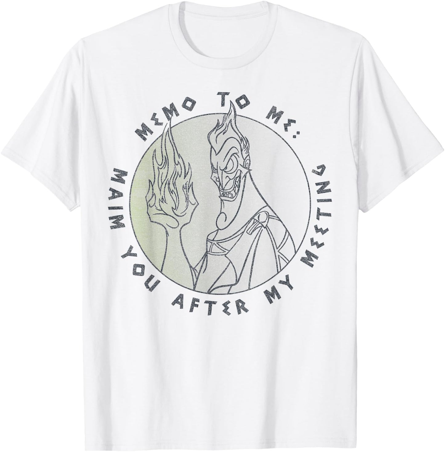 Disney Hercules Hades Memo to Me Maim You After My Meeting T-Shirt - T-Shirt | White