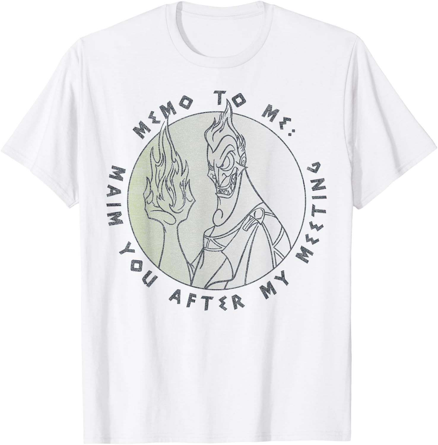 Disney Hercules Hades Memo to Me Maim You After My Meeting T-Shirt - T-Shirt | White