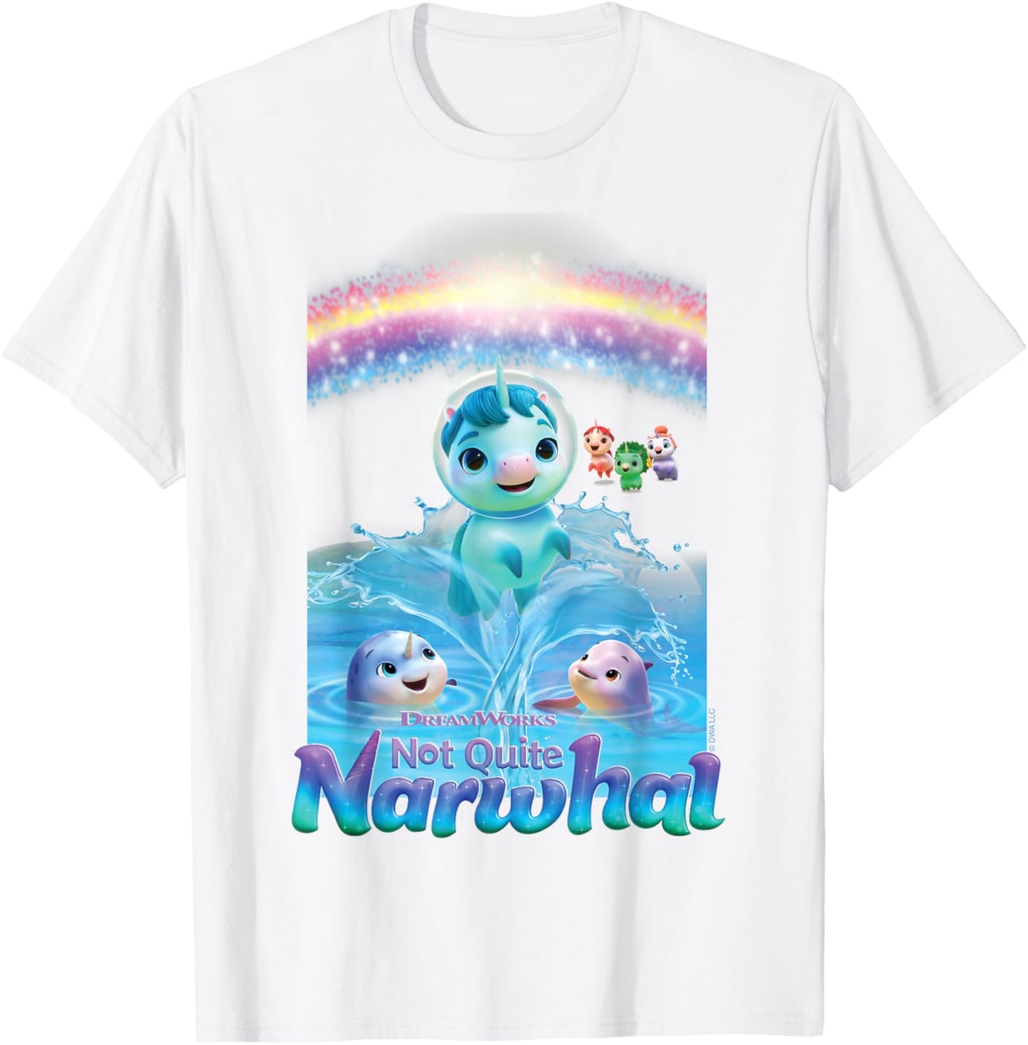 DreamWorks Not Quite Narwhal Jumping T-Shirt - T-Shirt | White