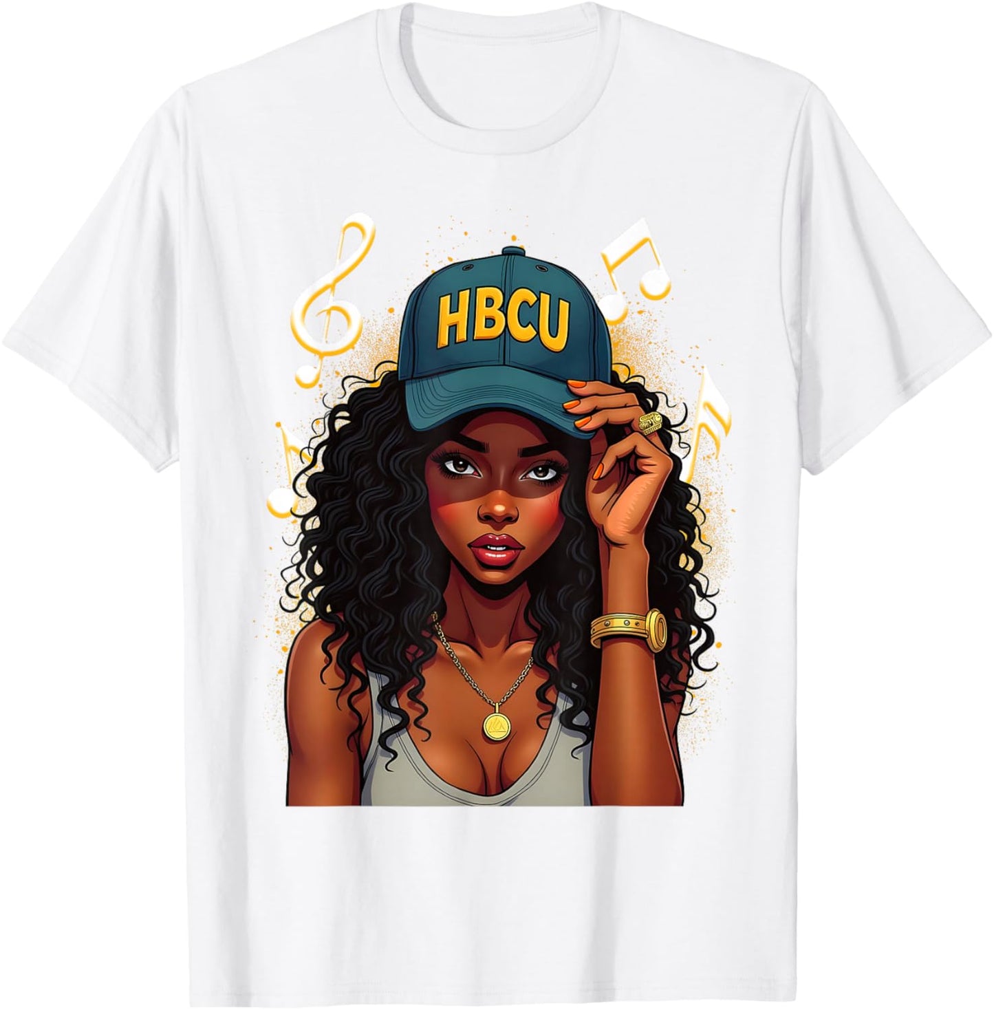 Black History Month HBCU Teacher Student Afro Women Girls T-Shirt - T-Shirt | White