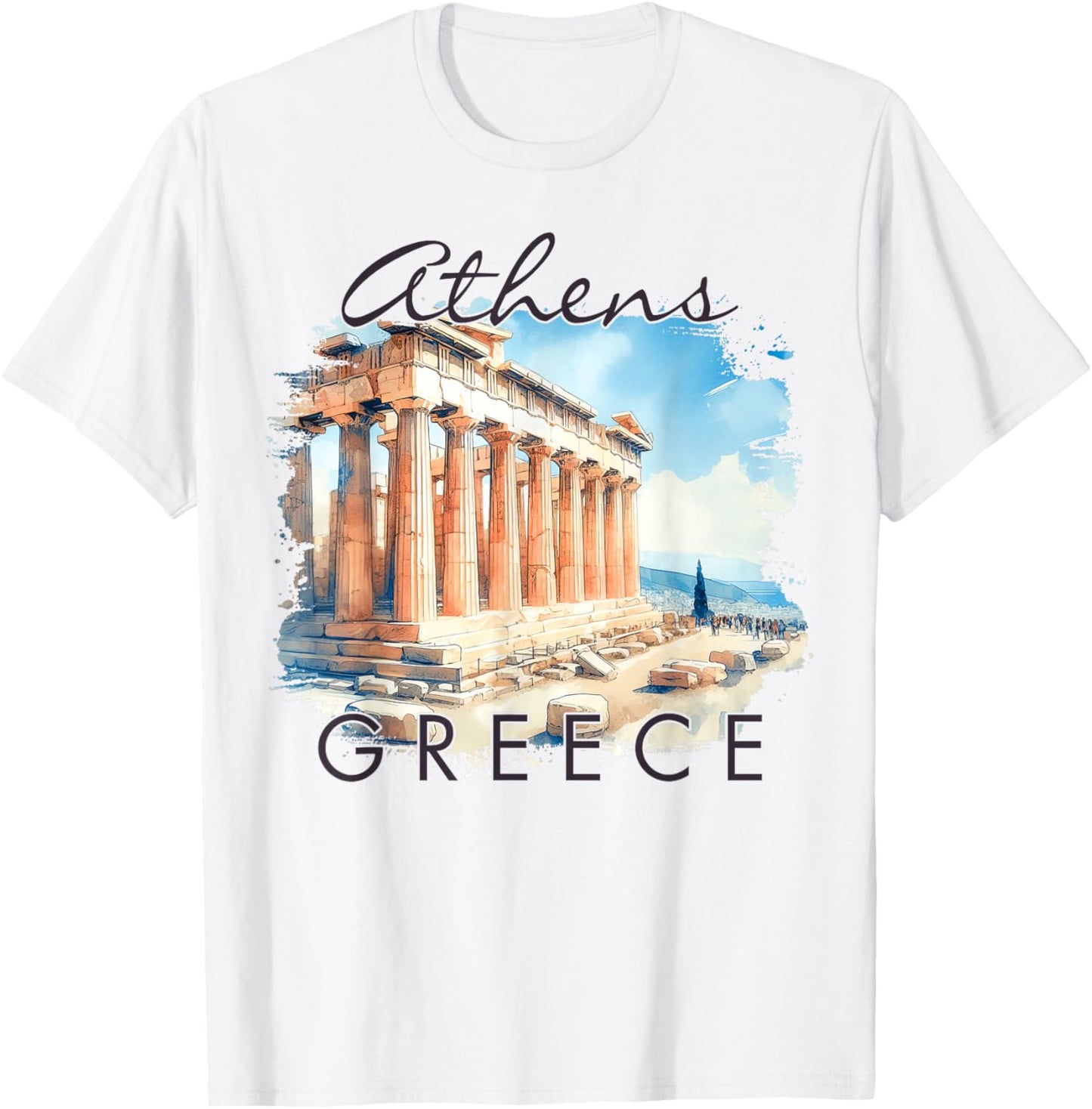 Athens Greece Travel Trip The Parthenon Meet Me In Athens T-Shirt - T-Shirt | White