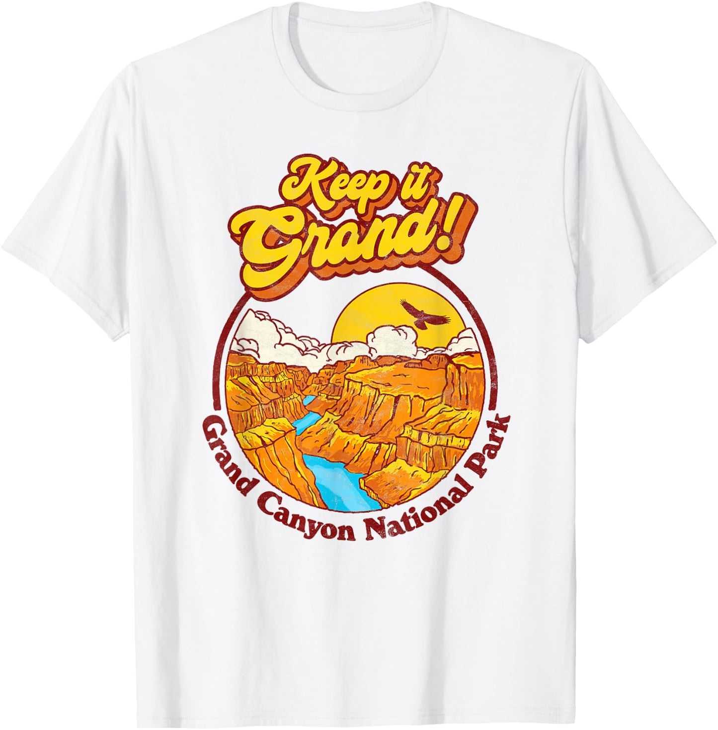 Keep It Grand! Grand Canyon National Park Vintage Graphic T-Shirt - T-Shirt | White