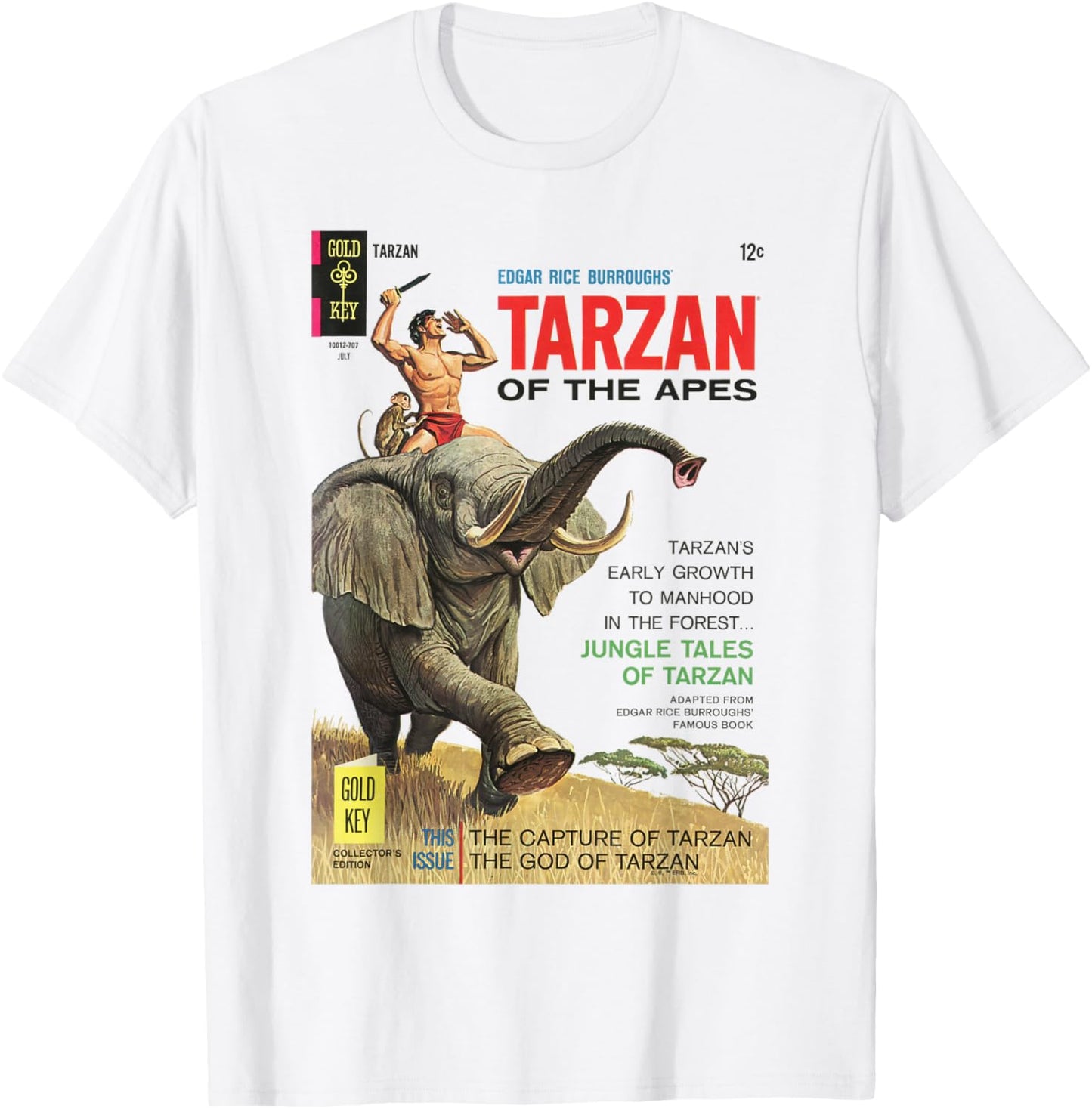 Tarzan Of The Apes Jungle Tales Cover Art T-Shirt - T-Shirt | White