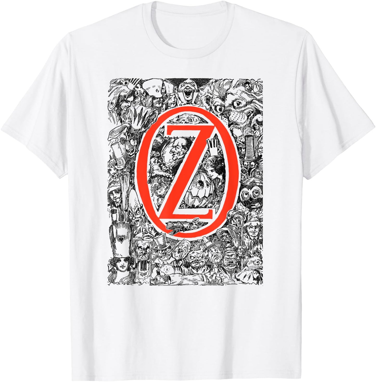 OZ Character Montage Oz Wizard, Lion, Ozma, Jack Pumpkinhead T-Shirt - T-Shirt | White
