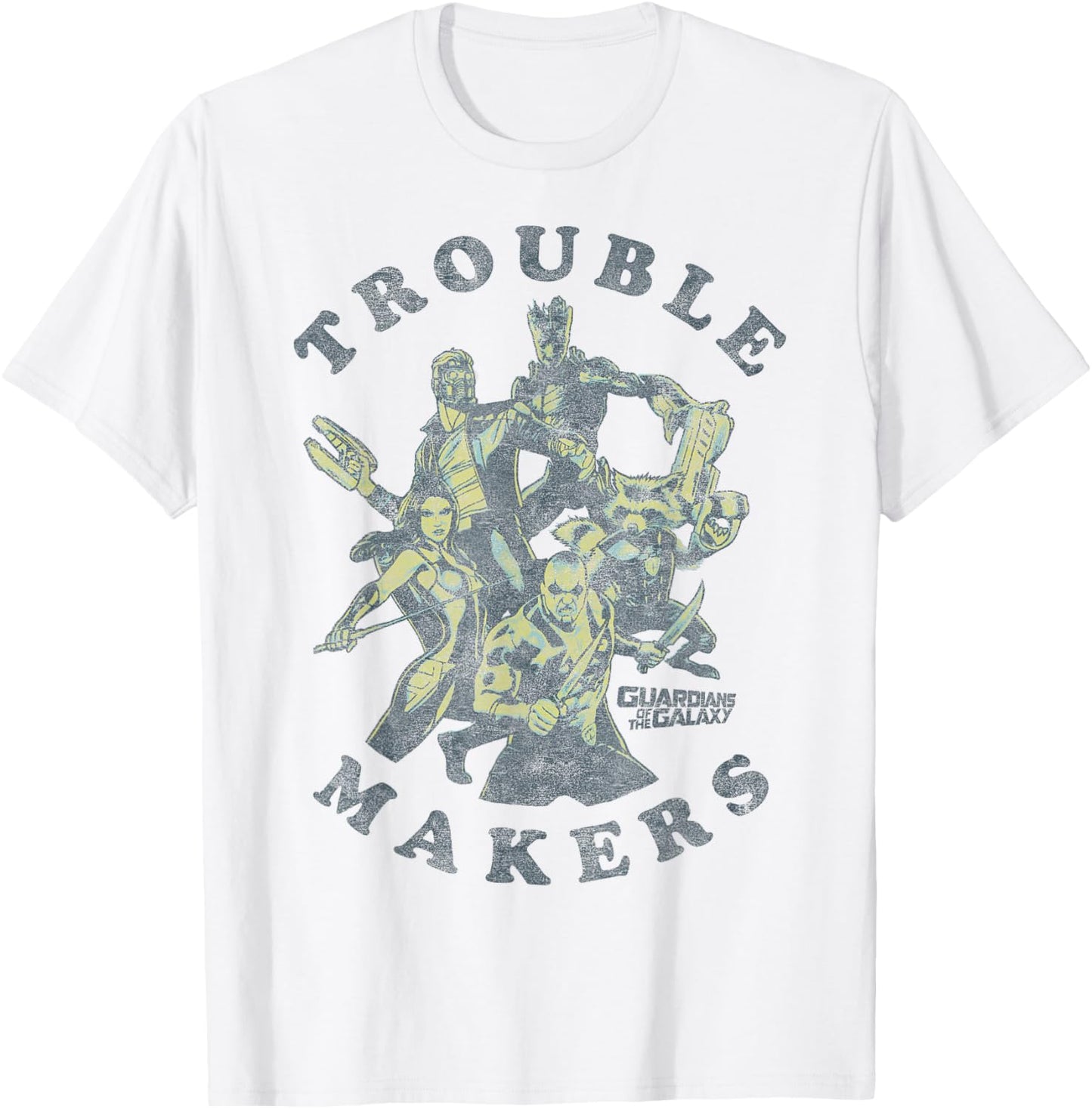 Marvel Guardians of The Galaxy Trouble Makers Small T-Shirt - T-Shirt | White