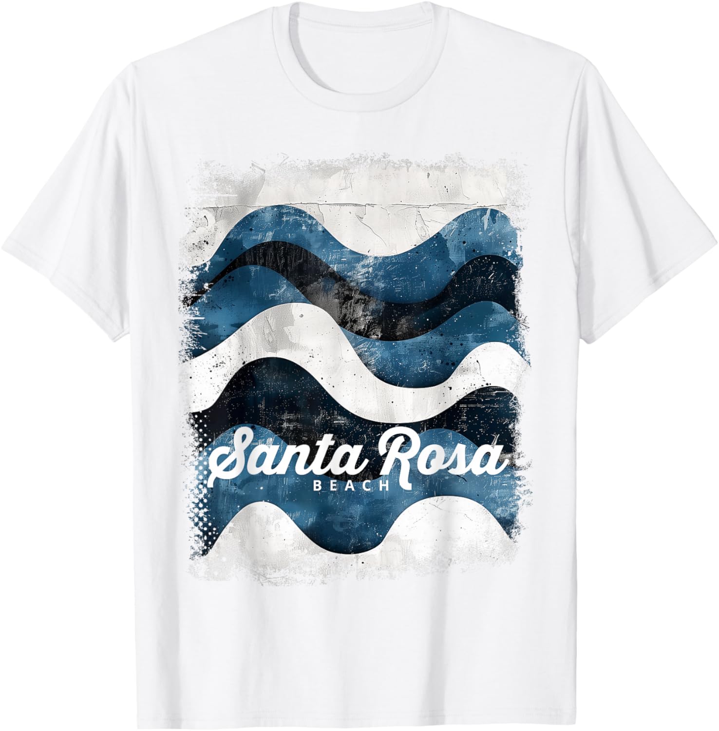 Santa Rosa Beach FL Florida Vintage Surfing Ocean Waves Women T-Shirt - T-Shirt | White