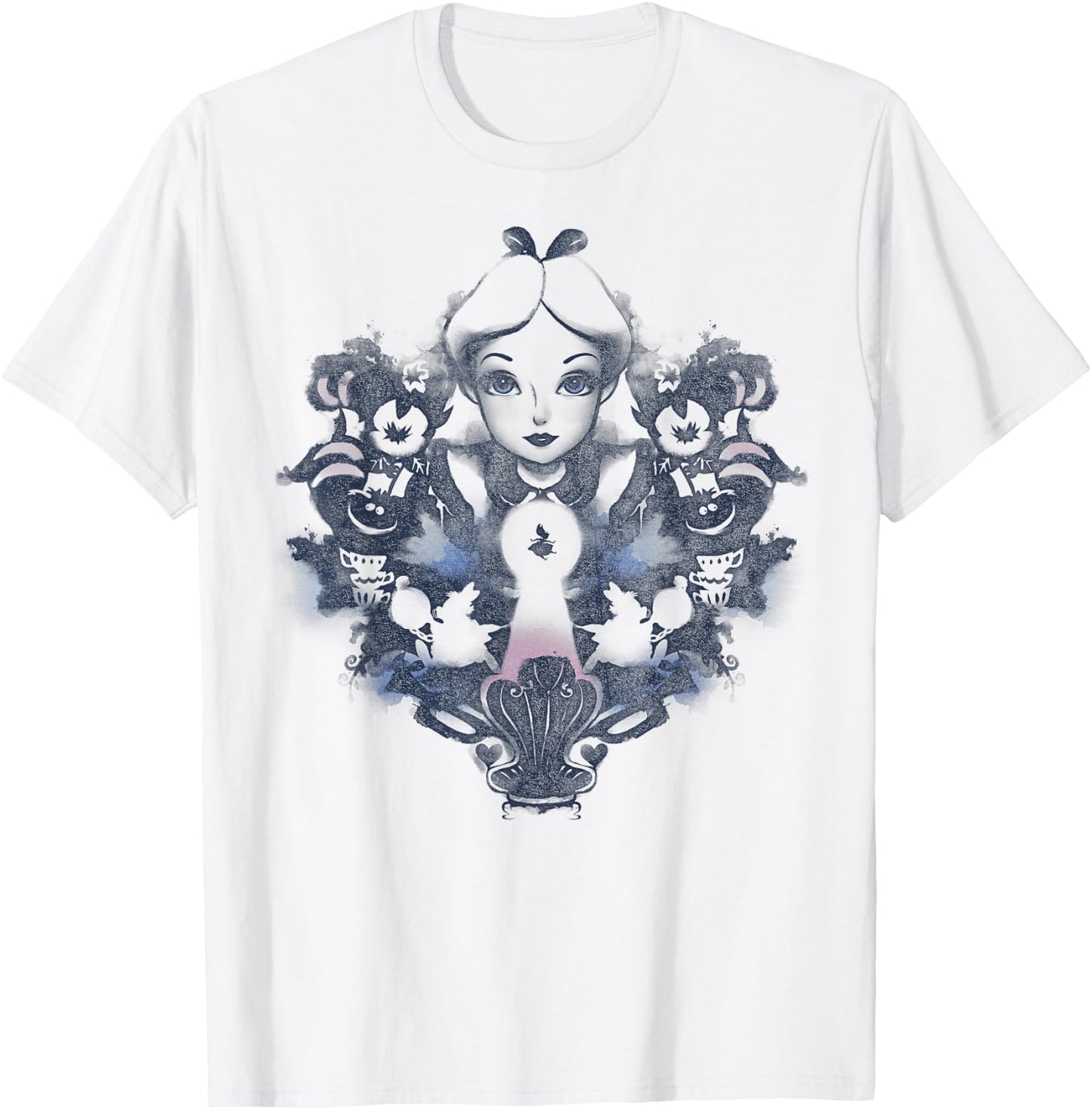 Disney Alice in Wonderland Alice Mirrored Watercolor Small T-Shirt - T-Shirt | White