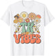 Retro Groovy Hippie Wildflower Daisy TK Teachers Girls Kids T-Shirt - T-Shirt | White
